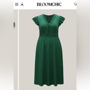 Elegant Green Midi Dress
